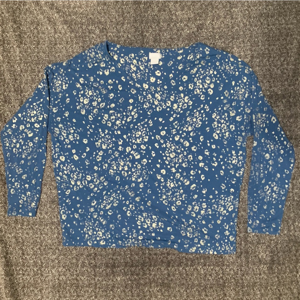 Chico’s Blue Patterned Long Sleeve Top